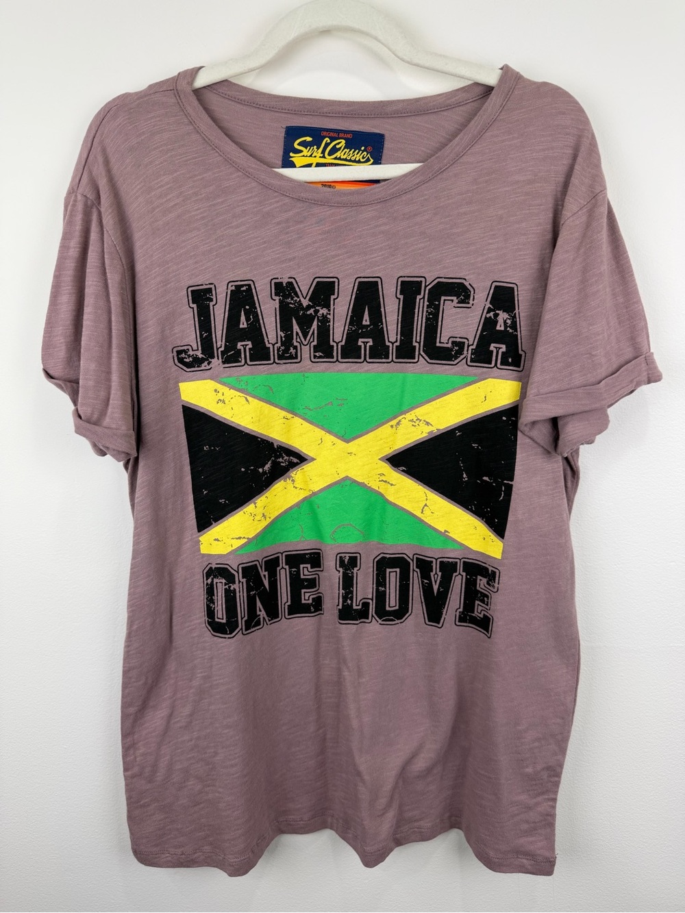 Surf Classic Jamaica One Love Graphic T-Shirt 100% Cotton Medium